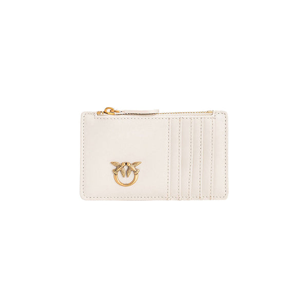 Pinko Portacarte Portacarte Donna Airone con zip Bianco - Francavilla Moda